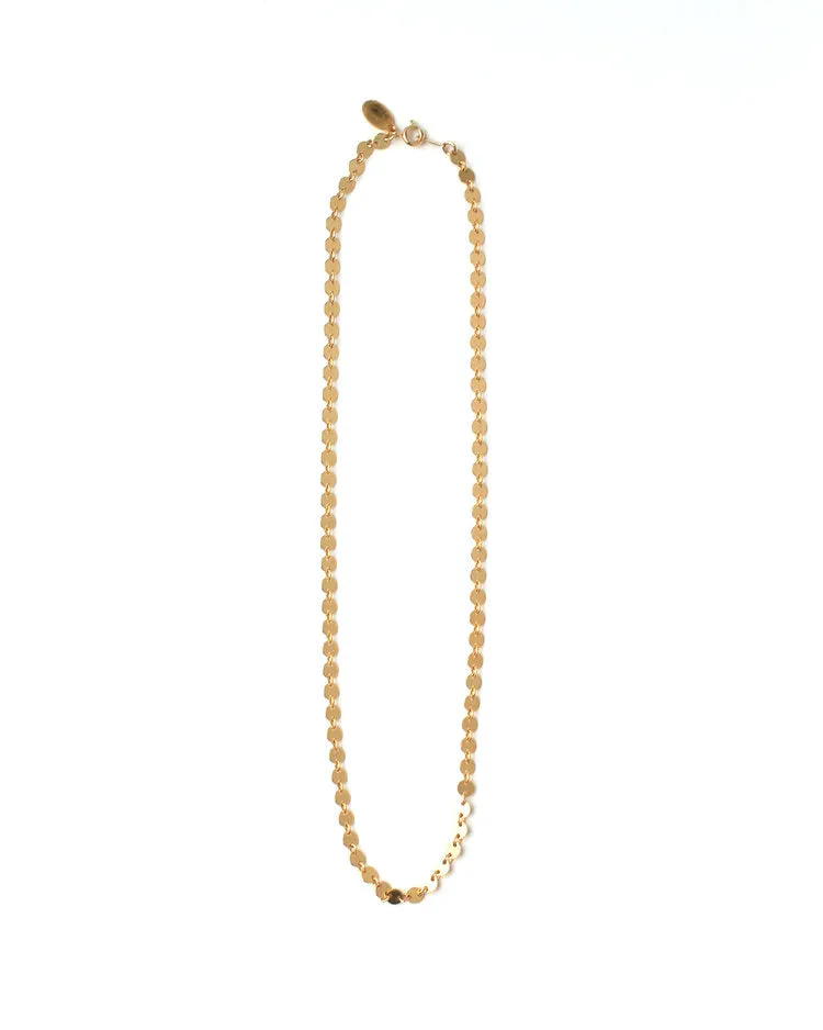 Gold Disc Necklace