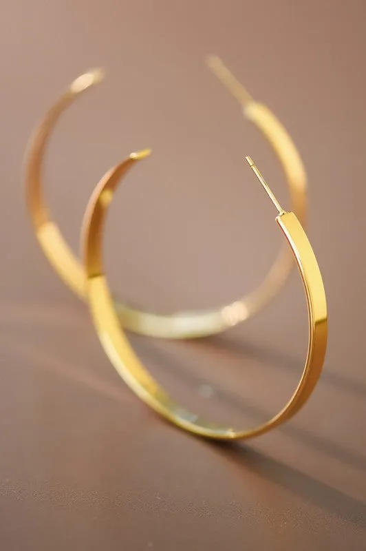 Gold Thick Hoops
