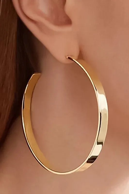 Gold Thick Hoops