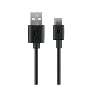 Goobay USB-A to USB-C 2.0 cable 0.1M (Black)