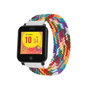 GOQii Smart Vital Junior Fitness, Spo2, Body Temperature and Sleep Tracker with 3 Months Personal Coaching Subscription for Kids (Rainbow)