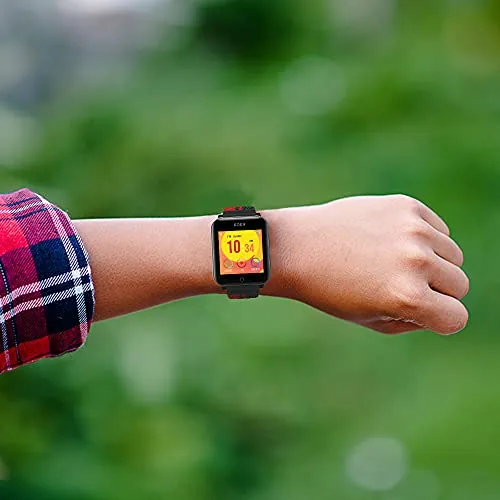 GOQii Smart Vital Junior Fitness, Spo2, Body Temperature and Sleep Tracker with 3 Months Personal Coaching Subscription for Kids (Rainbow)