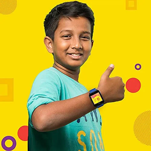 GOQii Smart Vital Junior Fitness, Spo2, Body Temperature and Sleep Tracker with 3 Months Personal Coaching Subscription for Kids (Rainbow)