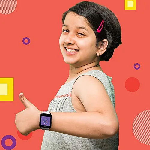 GOQii Smart Vital Junior Fitness, Spo2, Body Temperature and Sleep Tracker with 3 Months Personal Coaching Subscription for Kids (Rainbow)