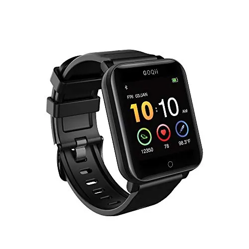 GOQii Smart Vital Junior for Kids Fitness (Cherry and Cream) GOQii Smart Vital Fitness SpO2, Body Temperature and Blood Pressure Tracker with 3 Months Personal Coaching
