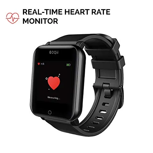 GOQii Smart Vital Junior for Kids Fitness (Cherry and Cream) GOQii Smart Vital Fitness SpO2, Body Temperature and Blood Pressure Tracker with 3 Months Personal Coaching