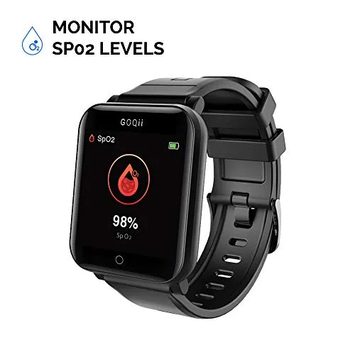 GOQii Smart Vital Junior for Kids Fitness (Cherry and Cream) GOQii Smart Vital Fitness SpO2, Body Temperature and Blood Pressure Tracker with 3 Months Personal Coaching