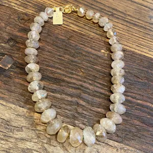 Graduated Quartz & Tourmaline Choker | 16"