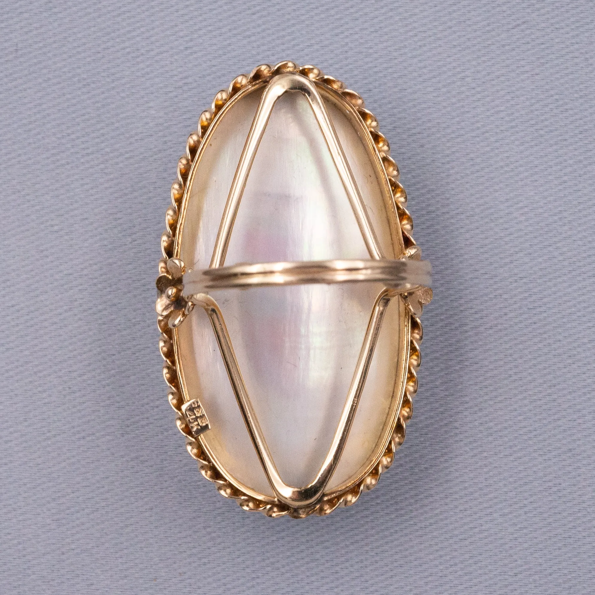 Grey Mabé Pearl Ring