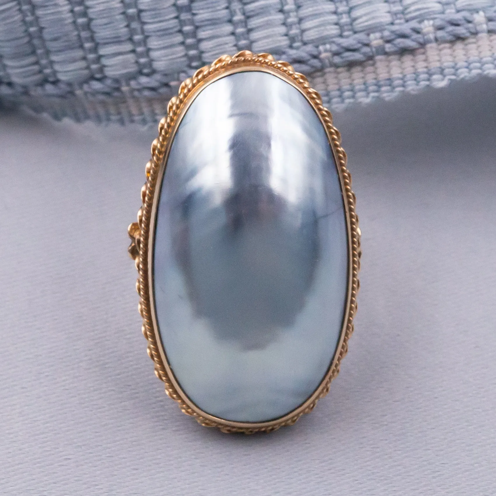 Grey Mabé Pearl Ring