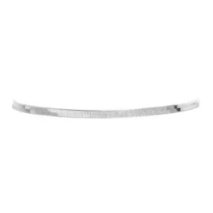 HAILEY HERRINGBONE CHOKER NECKLACE - RHODIUM