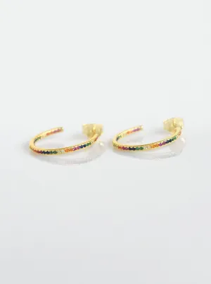 Half Hoop Inside-Out Multi Rainbow Hoop