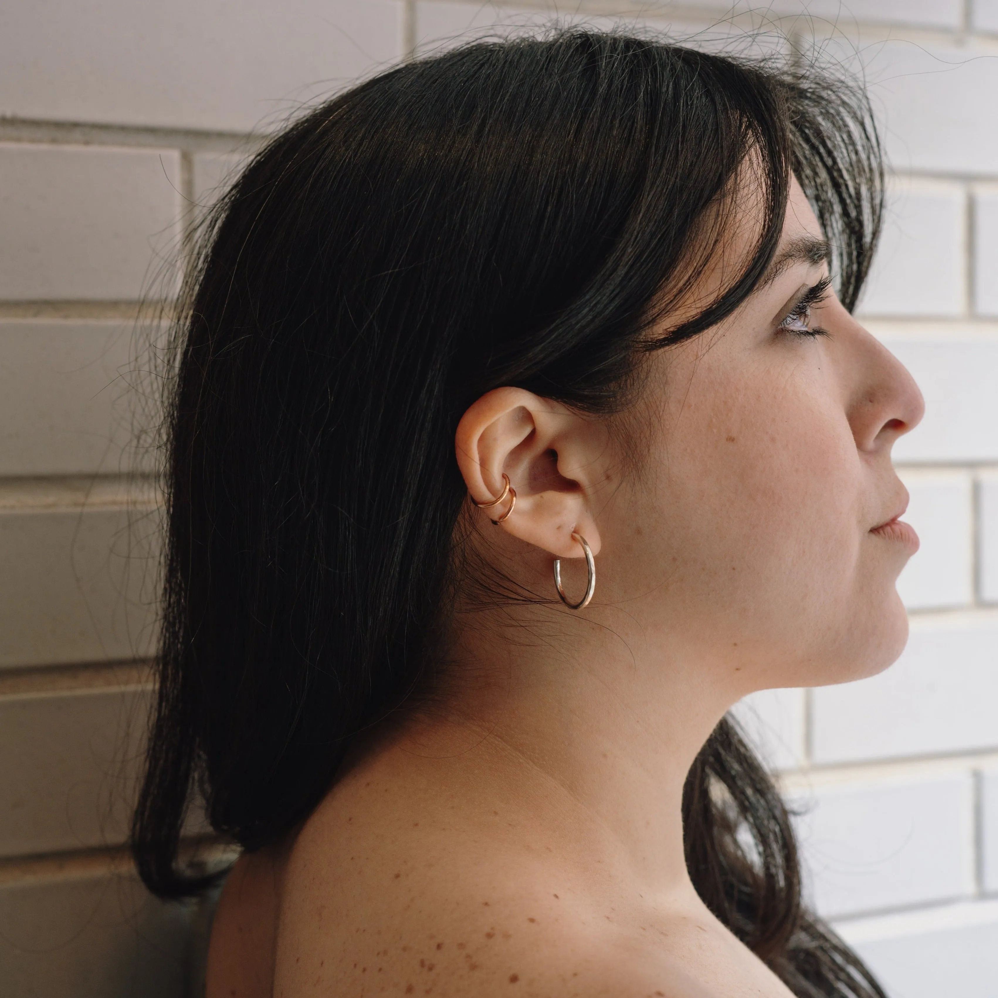Hammered Hoop Earrings - Choose your Metal and Size