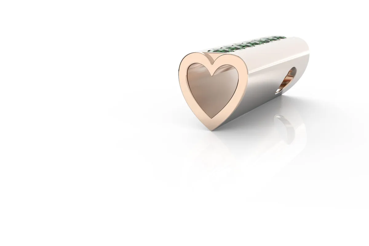 HEART - 14k Birthstone Pavé - Pendant