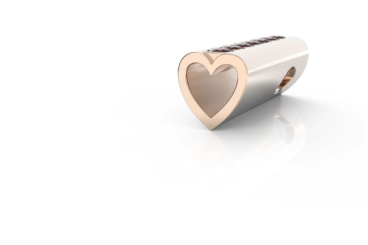 HEART - 14k Birthstone Pavé - Pendant