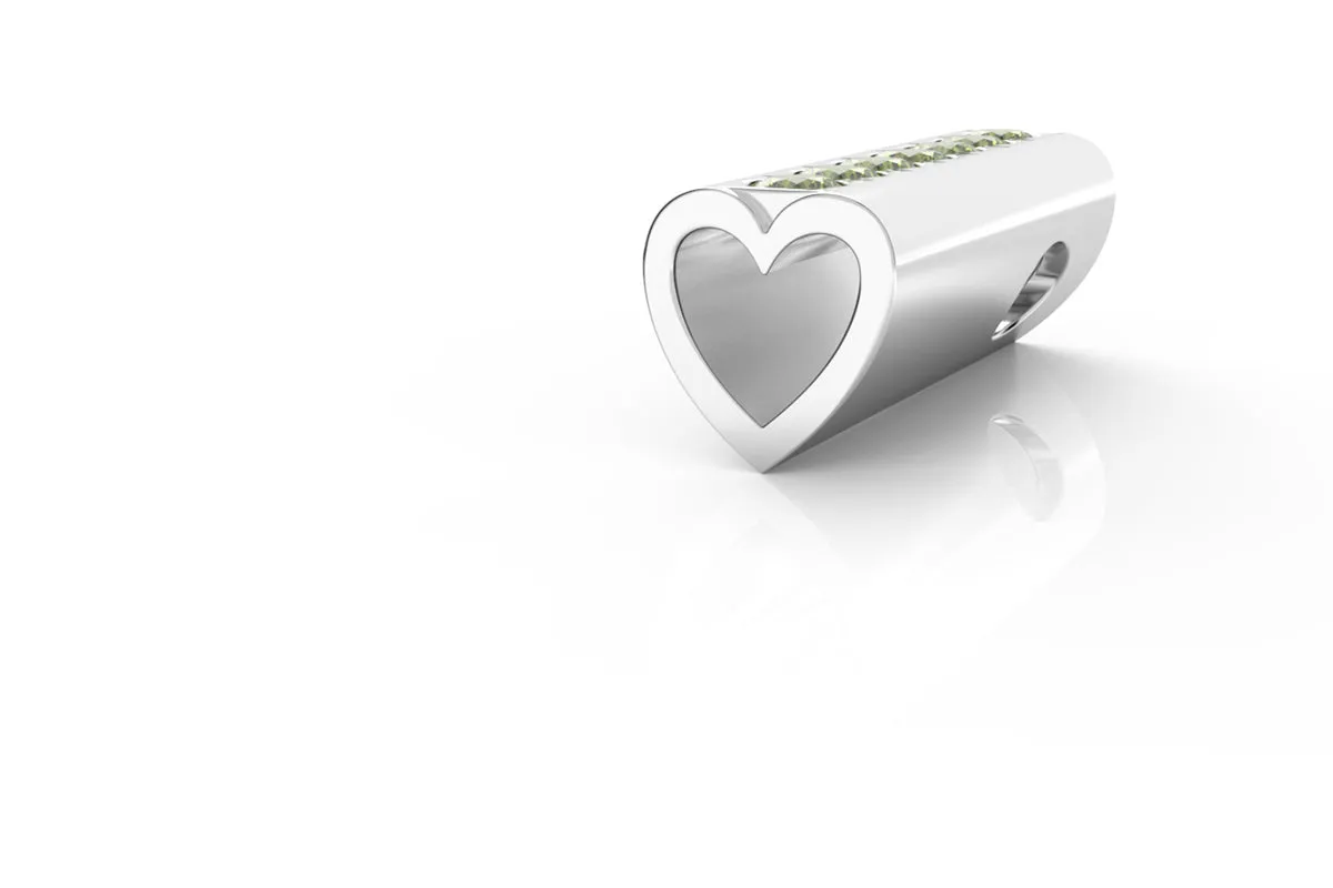 HEART - 14k Birthstone Pavé - Pendant
