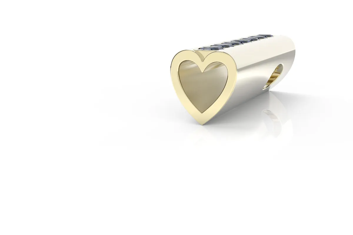 HEART - 14k Birthstone Pavé - Pendant