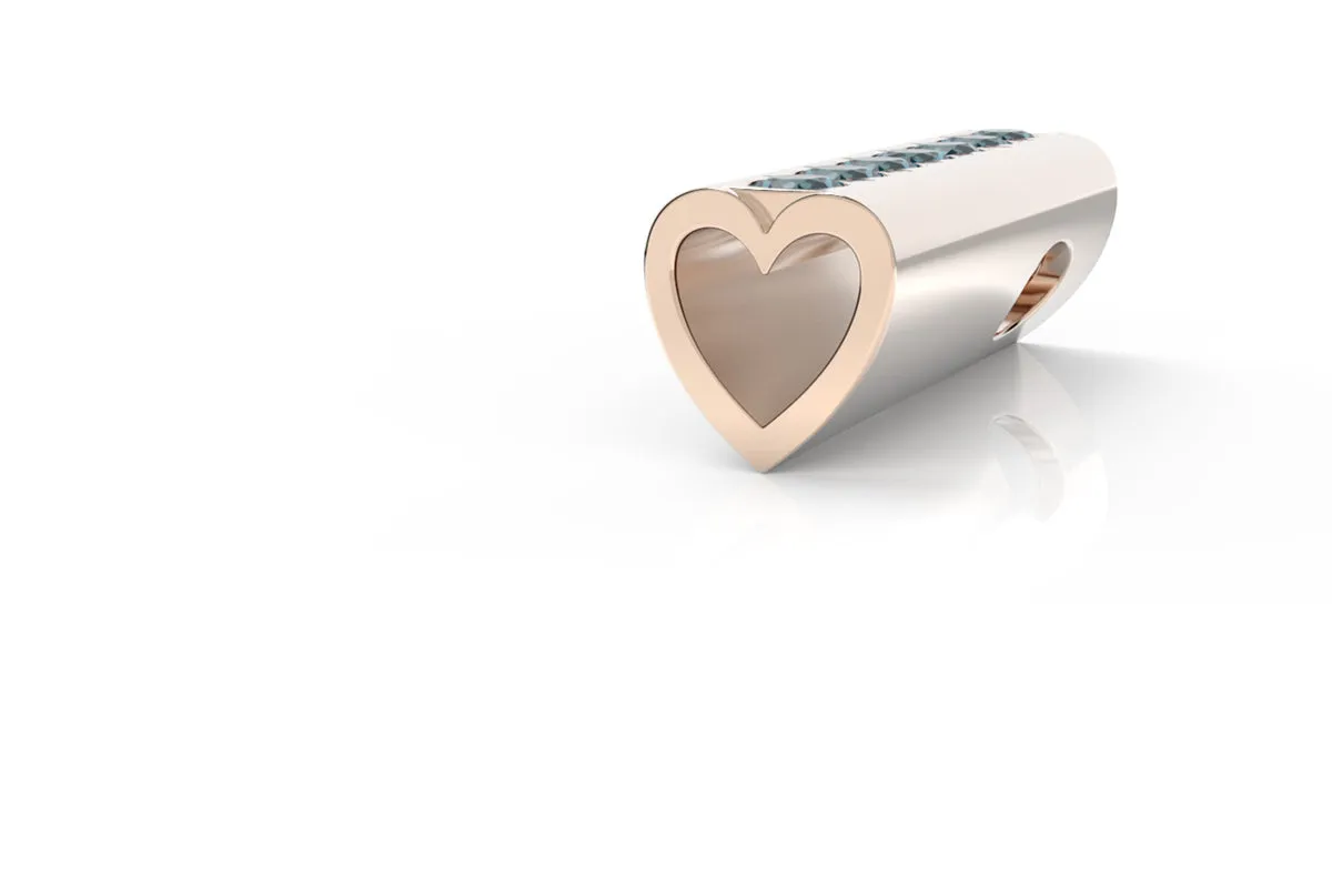 HEART - 14k Birthstone Pavé - Pendant