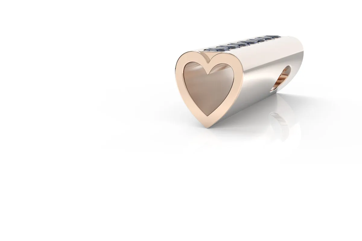 HEART - 14k Birthstone Pavé - Pendant