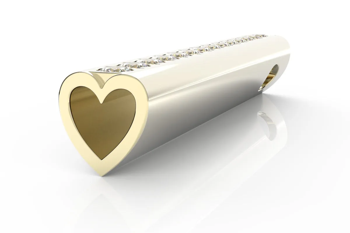 HEART - 14k Birthstone Pavé - Pendant