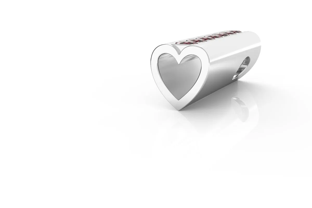 HEART - 14k Birthstone Pavé - Pendant