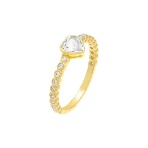 Heart Shape Bezel Ring