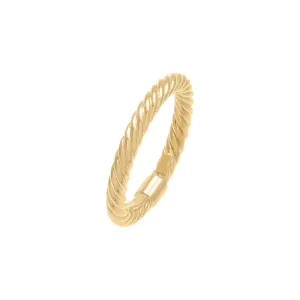 Hollow Twisted Rope Ring 14K