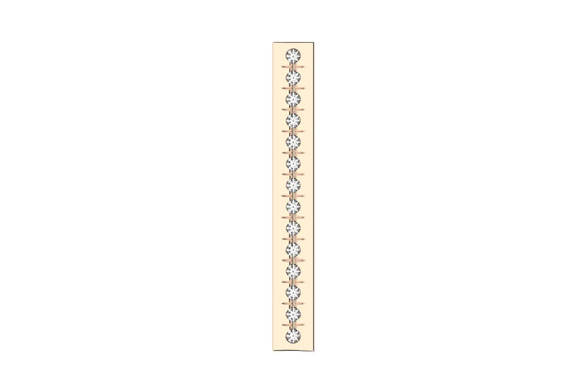I-BEAM - 14k Diamond Pavé - Pendant