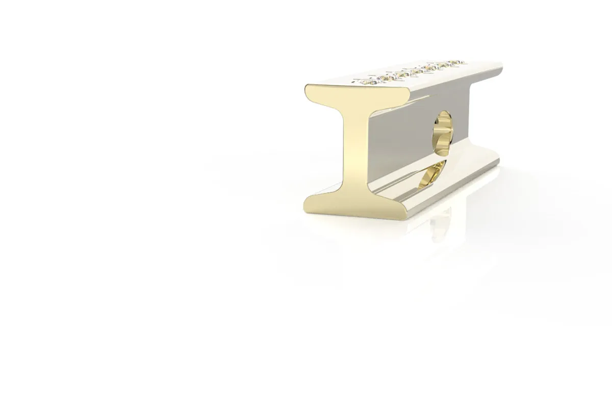 I-BEAM - 14k Diamond Pavé - Pendant