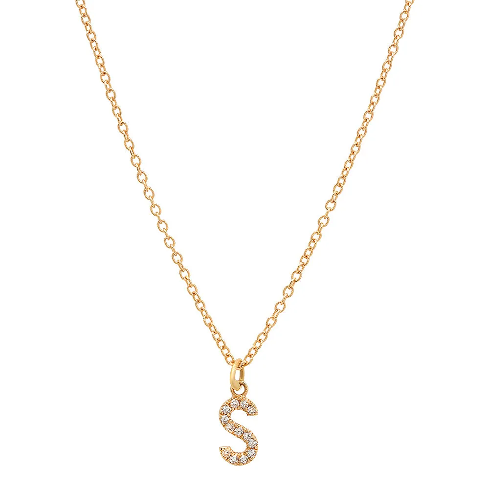 INITIAL LETTER NECKLACE, GOLD