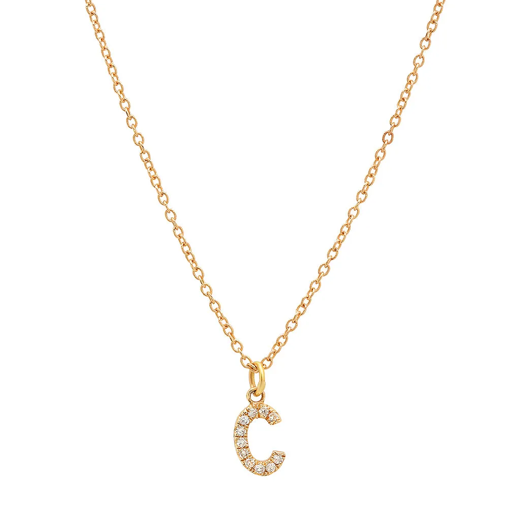 INITIAL LETTER NECKLACE, GOLD