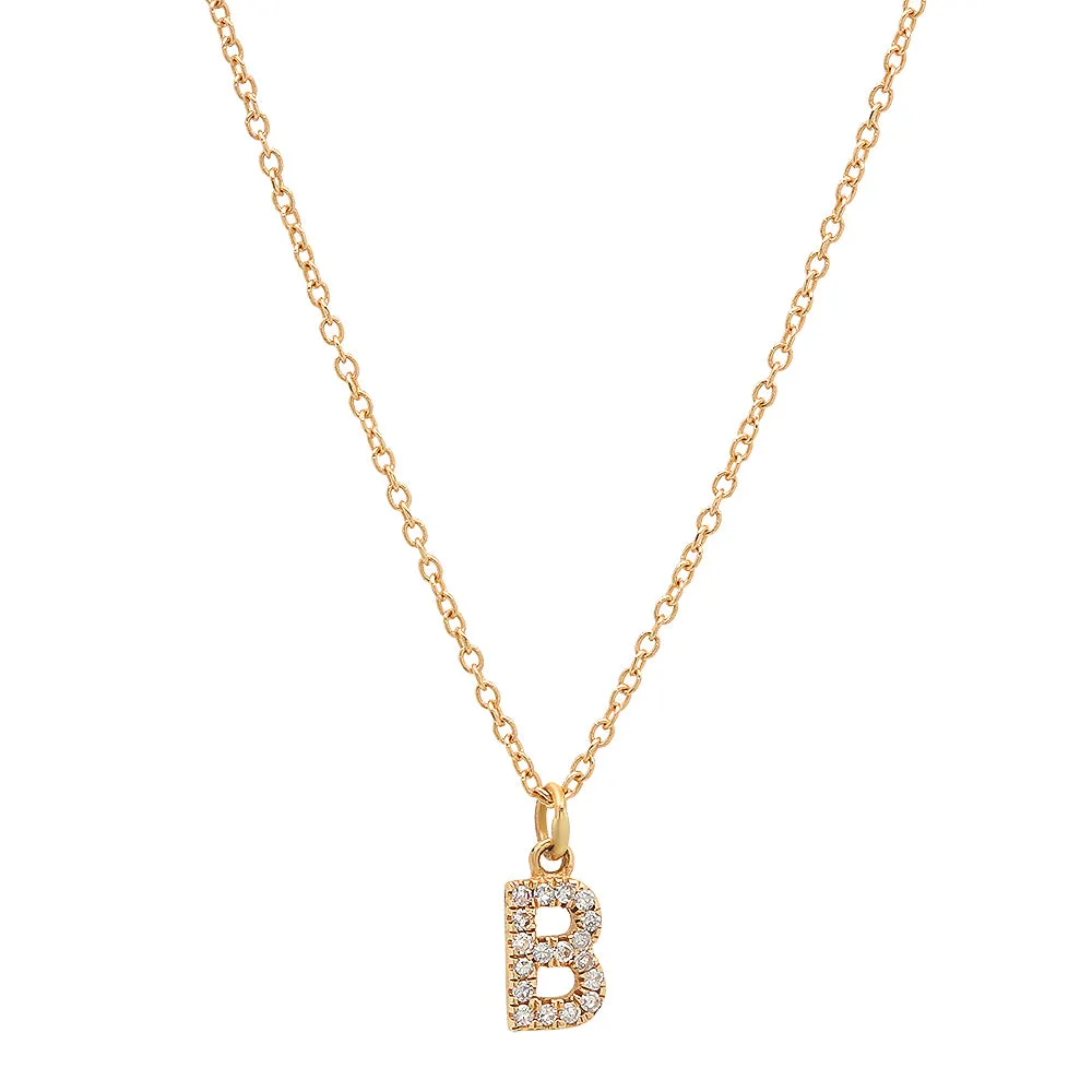 INITIAL LETTER NECKLACE, GOLD