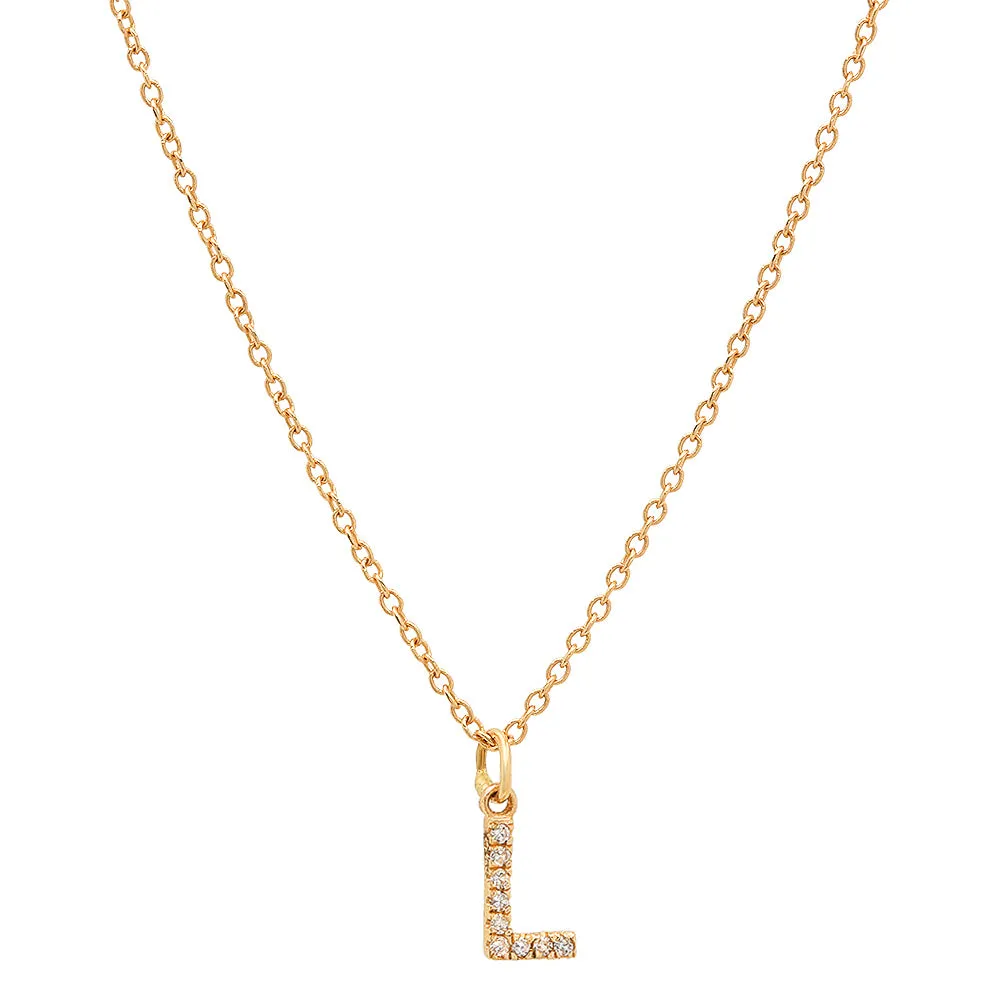 INITIAL LETTER NECKLACE, GOLD