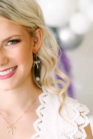 Isabella Bow Hoop Earrings