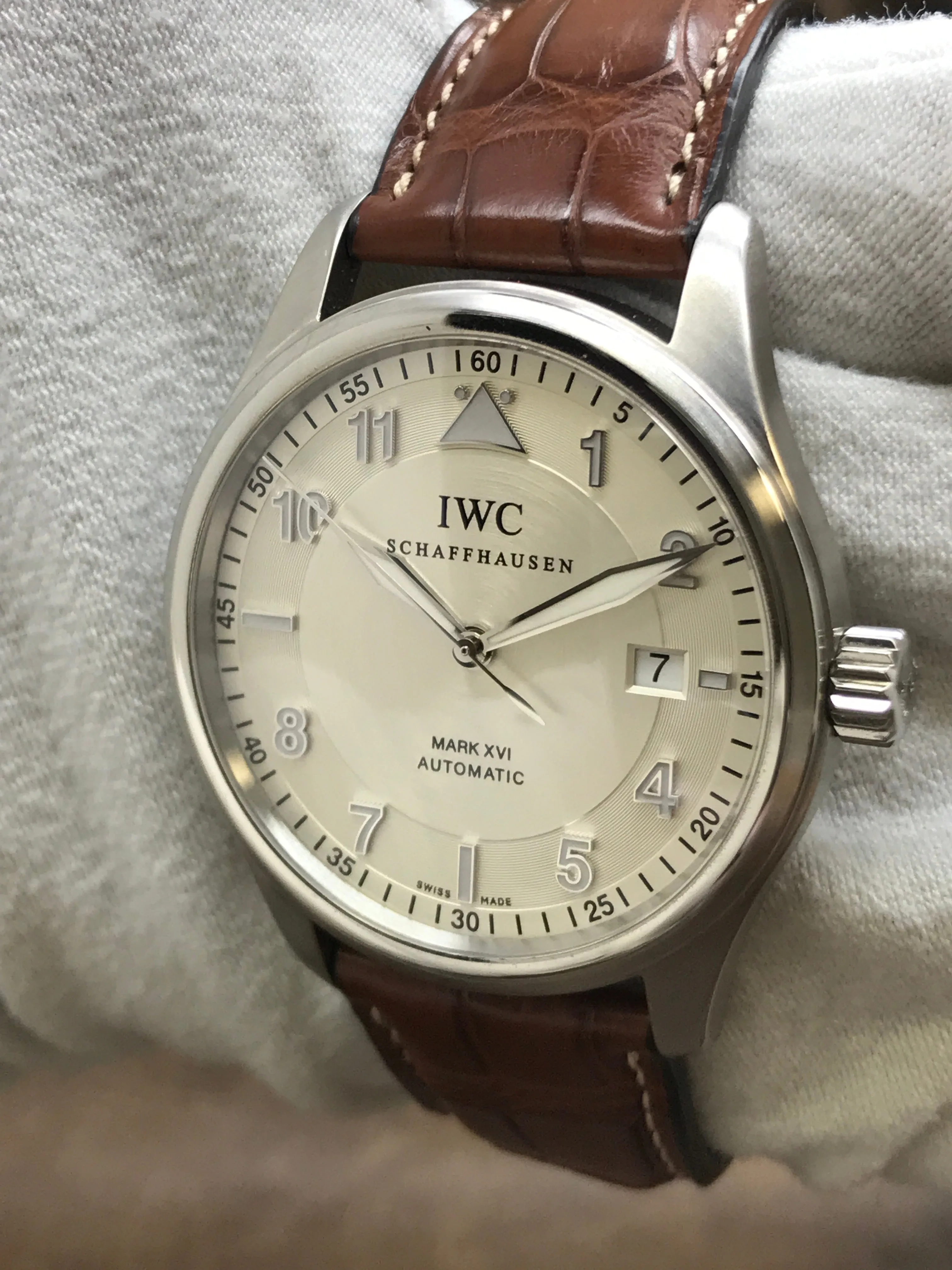 IWC Mark XVI Spitfire Pilot IW325502 Silver Dial Automatic Men's Watch