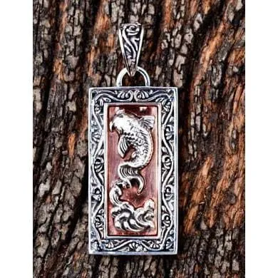 Japanese Koi Silver Pendants