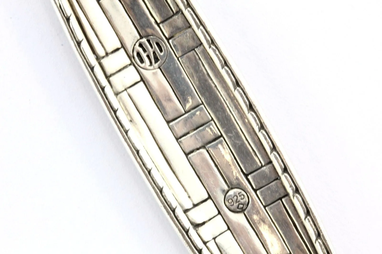 John Hardy Sterling Basket Weave Multi Link Enhancer And Necklace