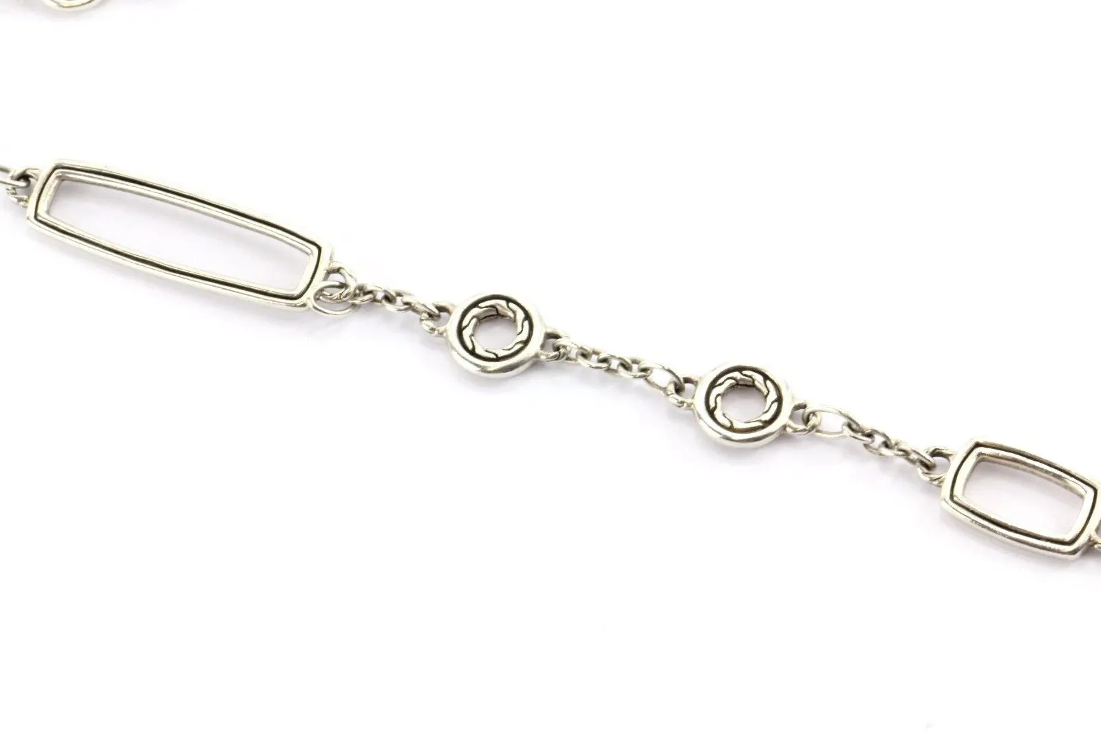 John Hardy Sterling Basket Weave Multi Link Enhancer And Necklace