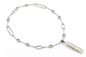 John Hardy Sterling Basket Weave Multi Link Enhancer And Necklace