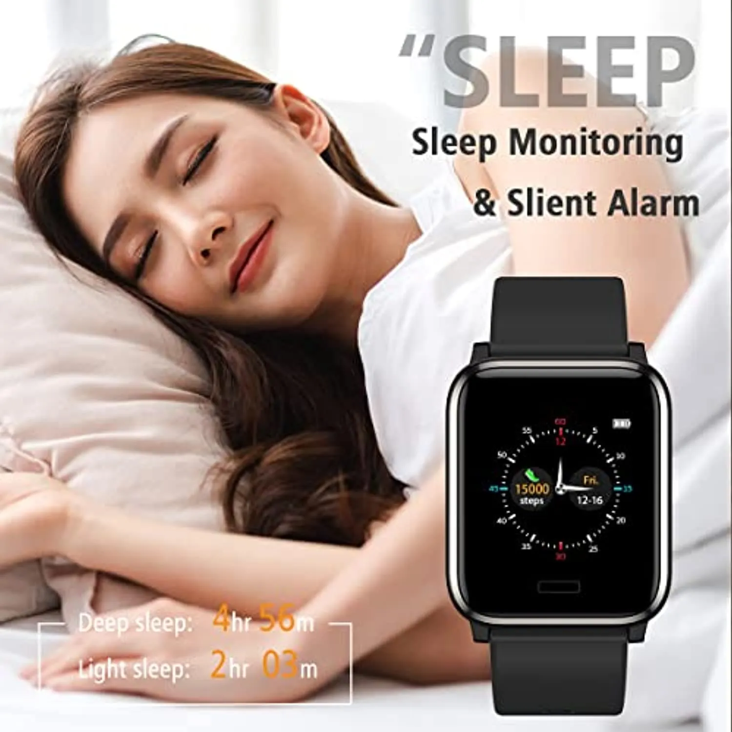 L8star Fitness Tracker, Continuous Heart Rate Monitor IP67 Waterproof Smart Activity Tracker with 6 Sports Mode,Sleep Monitor,Pedometer Smart Wrist Band for Women Men