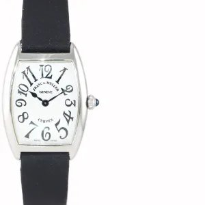 Ladies Franck Muller Curvex Steel 1752 QZ Silver Arabic Dial Quartz 25mm Watch