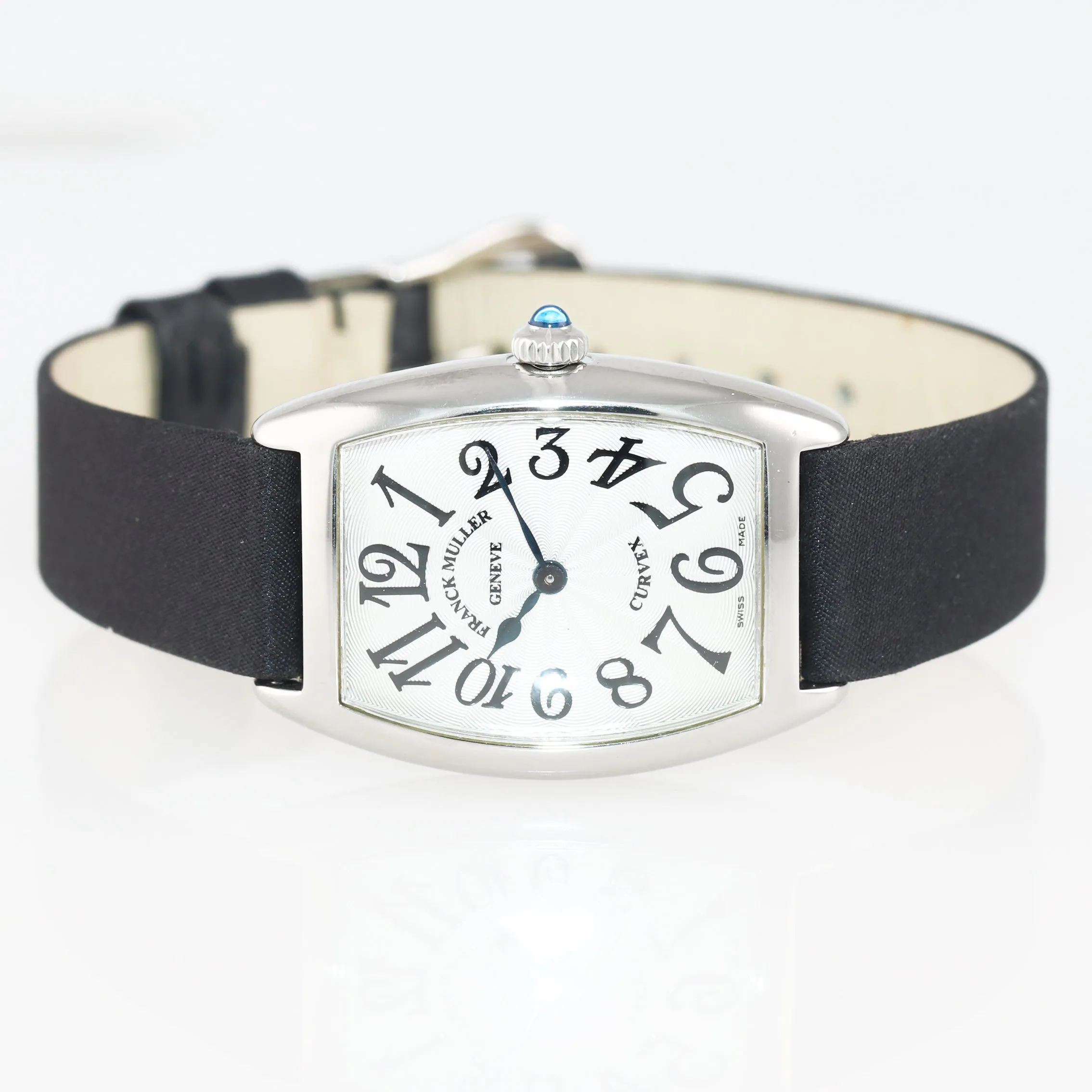 Ladies Franck Muller Curvex Steel 1752 QZ Silver Arabic Dial Quartz 25mm Watch