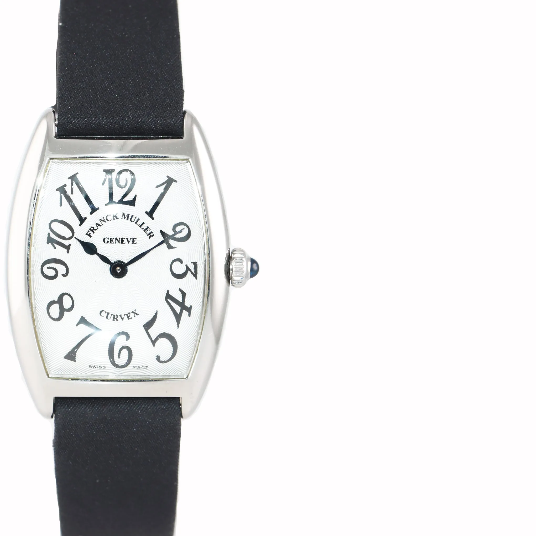 Ladies Franck Muller Curvex Steel 1752 QZ Silver Arabic Dial Quartz 25mm Watch