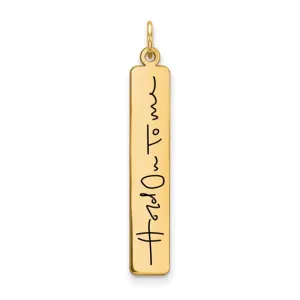 Large Vertical Personalized Signature Bar Charms