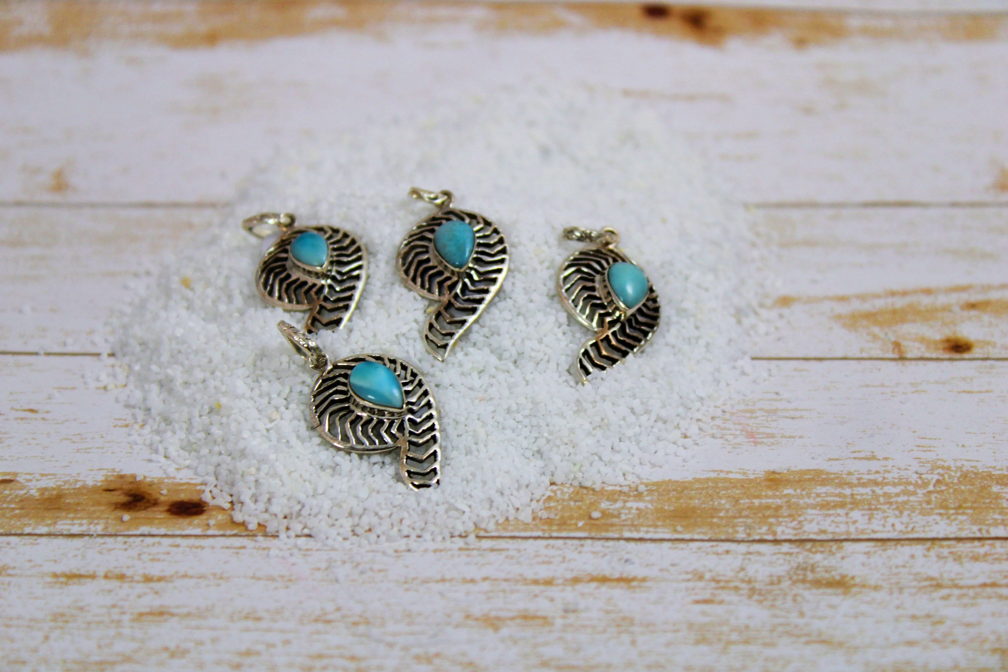 Larimar Pendant (.925 Sterling Silver)