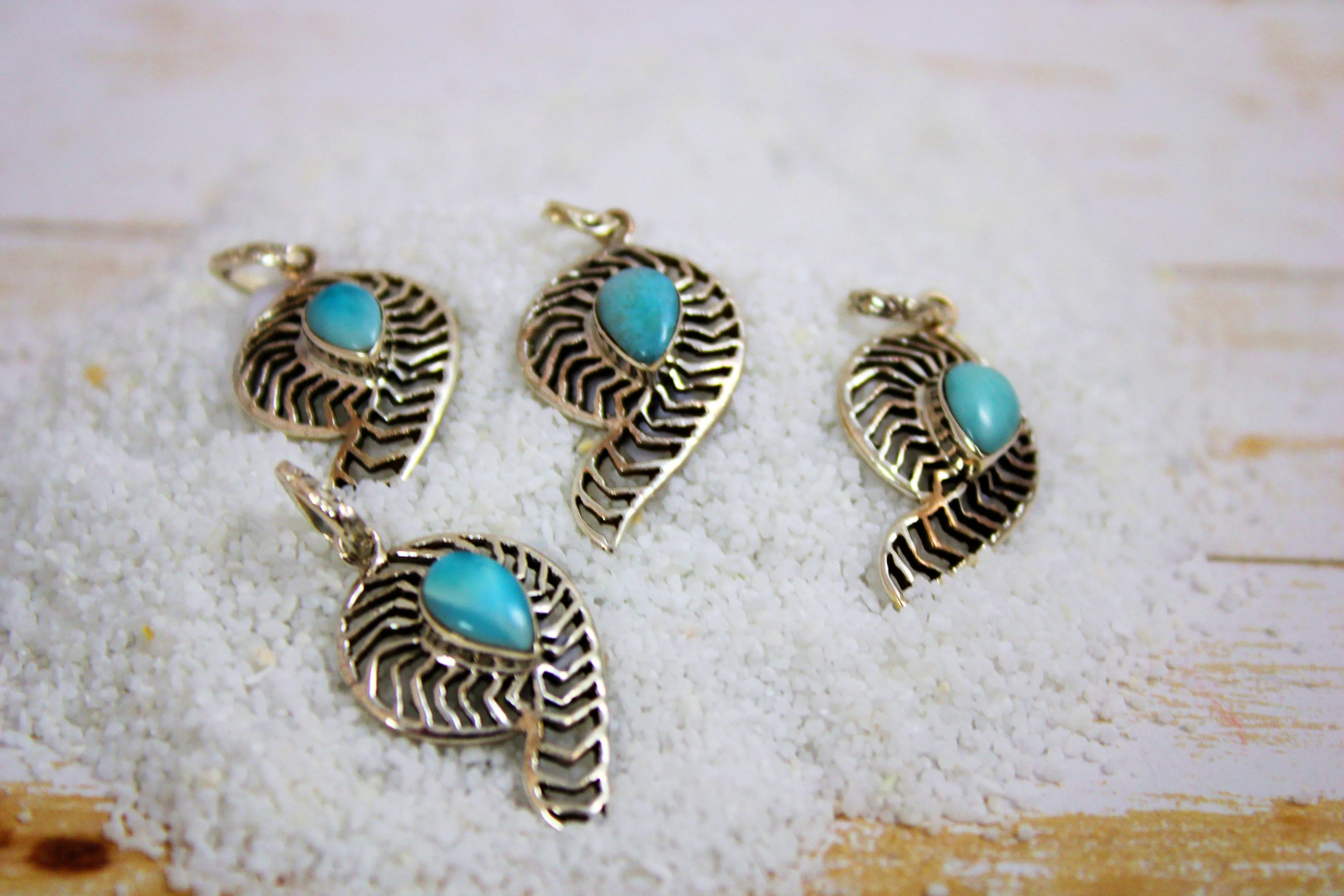 Larimar Pendant (.925 Sterling Silver)