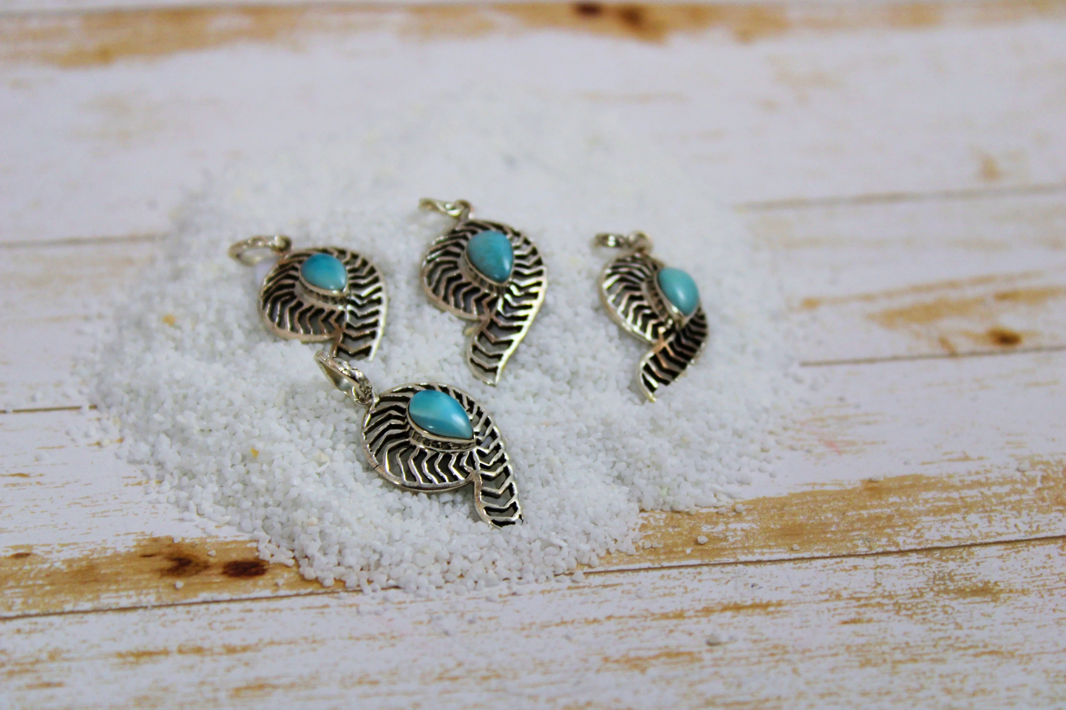 Larimar Pendant (.925 Sterling Silver)
