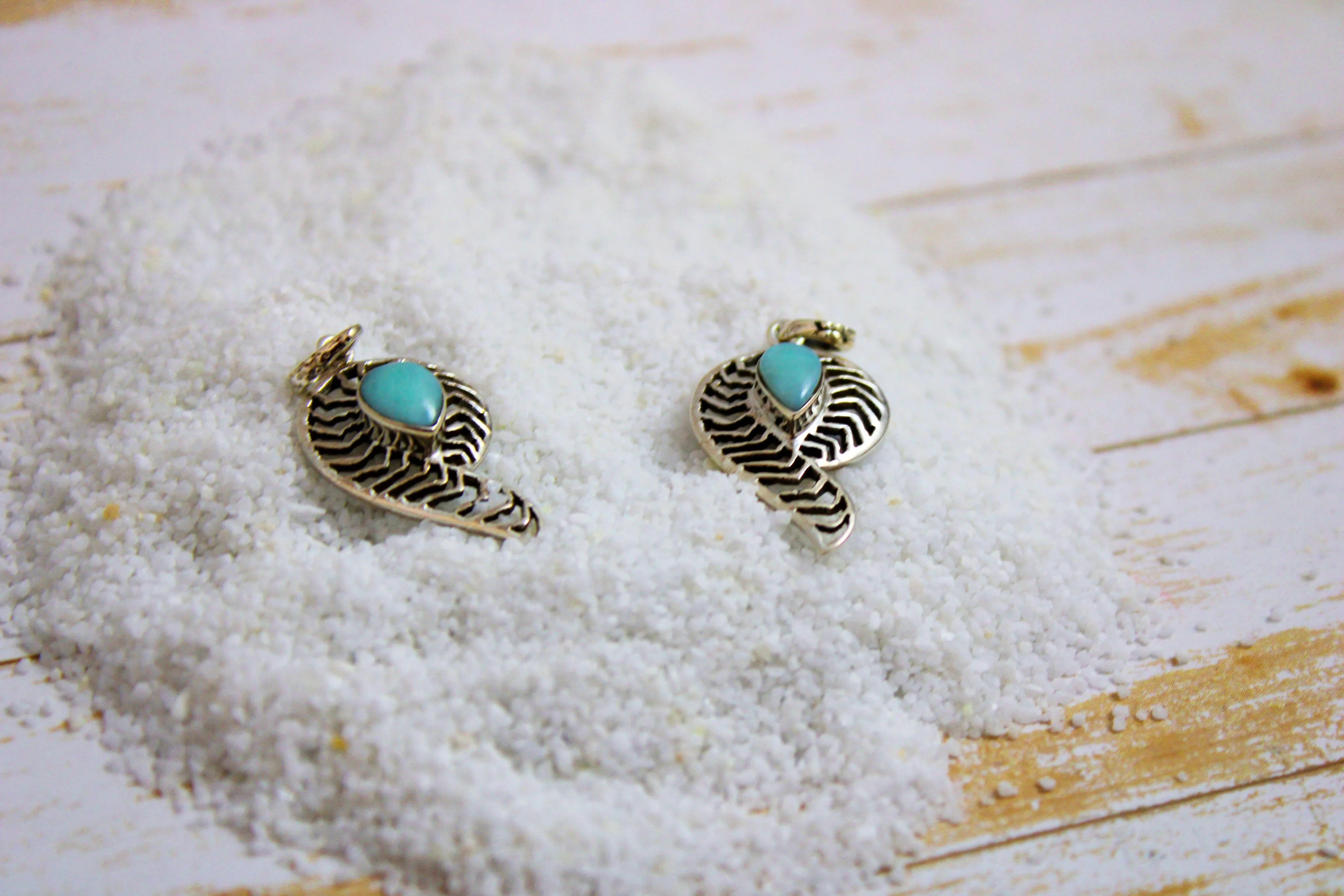 Larimar Pendant (.925 Sterling Silver)