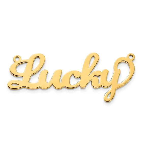 Laser Polished Nameplate with Chain