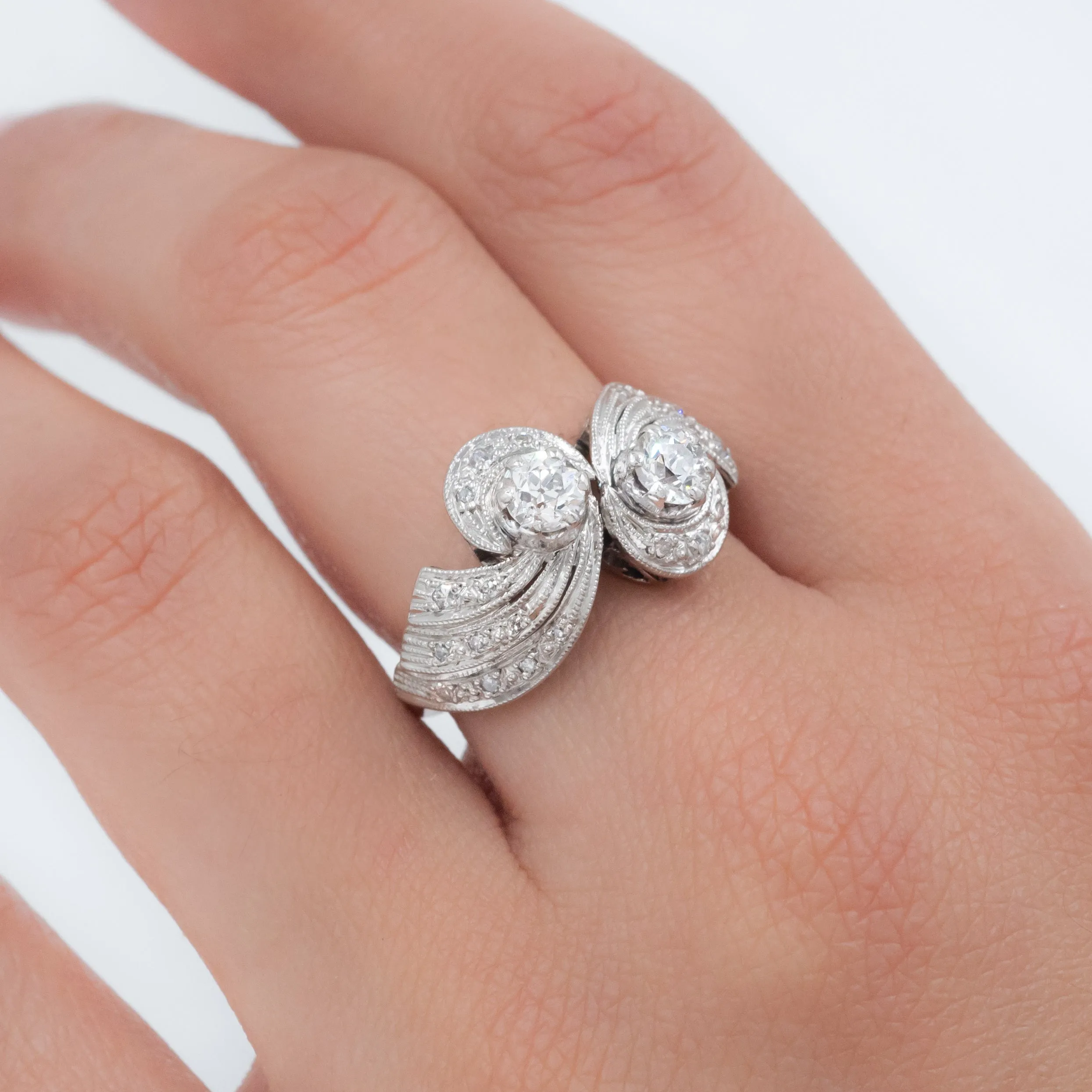Late 1920s Toi Et Moi-Inspired Diamond Ring